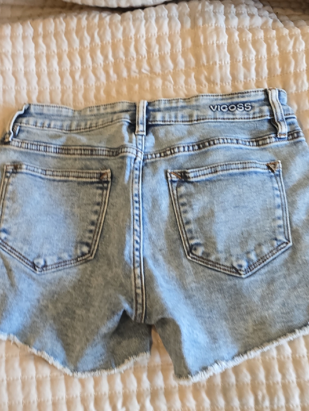 Vigoss Light Blue High-Waist Denim Shorts